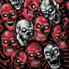 JUICY J STAY FLY-SKULL PILE- RED/GREY-T-SHIRT S-M-L-XL-XXL AUTHENTIC HALLOWEEN