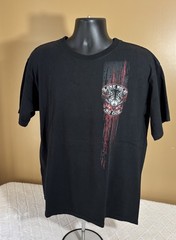 Hot Leathers Lone Wolf No Club Biker 2 Sided Shirt Men’s Size L
