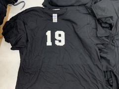 Gildan Soft Style Adult XS S M L XL Number Jersey T-Shirts White Black Team Set