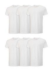 mens Stay Tucked Crew Tshirt Underwear, Classic Fit White 6 Pack, XXLarge US