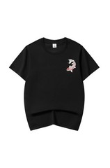 Niepce Men’s Koi Fish Embroidery Tee Japanese Streetwear T-Shirt