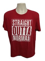 Straight Outta Norman Adult Large Burgundy TShirt