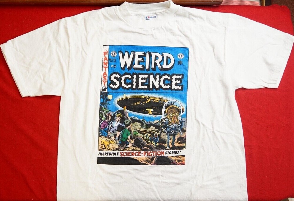 Vintage 90’s Graphitti Designs, Weird Science shirt, Wally Wood EC, White, NOS