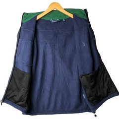 Ralph Lauren POLO Fleece Vest Men L Navy Solid Zip Japan