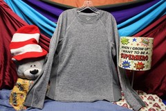 BCG Men’s Gray Moisture Wicking Pullover Long Sleeve Activewear Shirt Size Large
