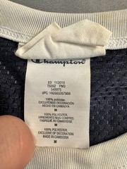 Champion Men’s Classic Jersey Script Logo Navy Blue White Size Medium VINTAGE