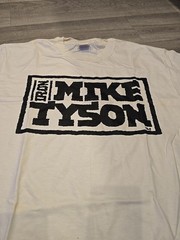 Vintage IRON Mike Tyson Single Stitch T Shirt DEAD STOCK Other Side 90s L MT HTF