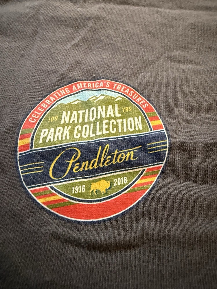 Pendleton Men’s National Parks Short Sleeve Hiking Camping Logo Shirt- XL