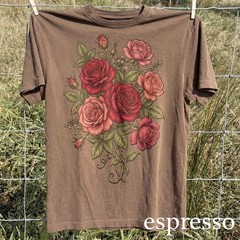 Retro Rose Graphic T-Shirt Vintage Floral Botanical Garden Tee