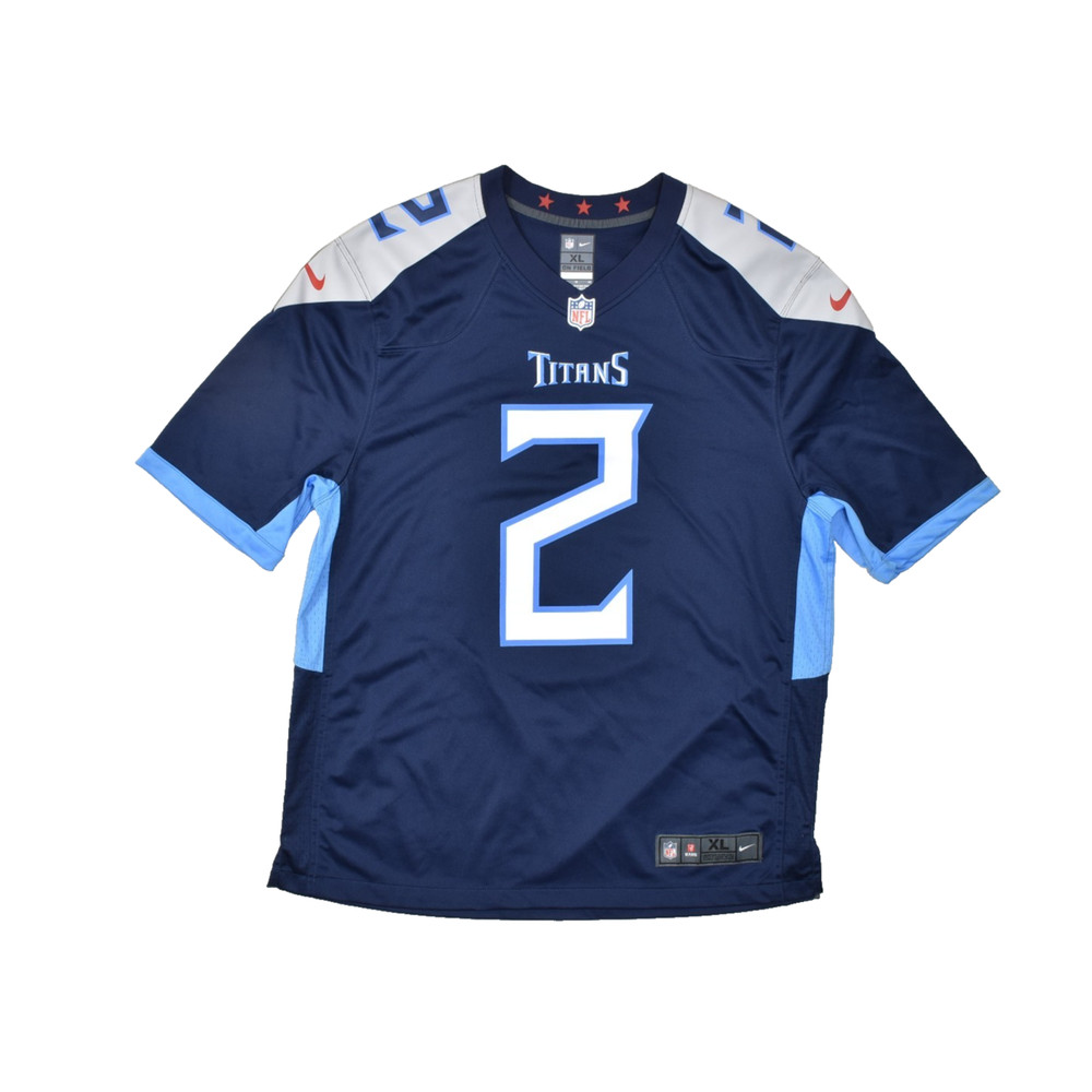 Nike NFL Tennessee Titans JONES #2 Navy Blue Size XL On Field Football Jersey