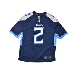 Nike NFL Tennessee Titans JONES #2 Navy Blue Size XL On Field Football Jersey