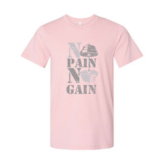 Unisex No Pain No Gain Graphic T-Shirt With Dumbbell Design For Gym Workouts And