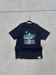 Diamond Supply Co. Bridge Graphic Black and teal size large