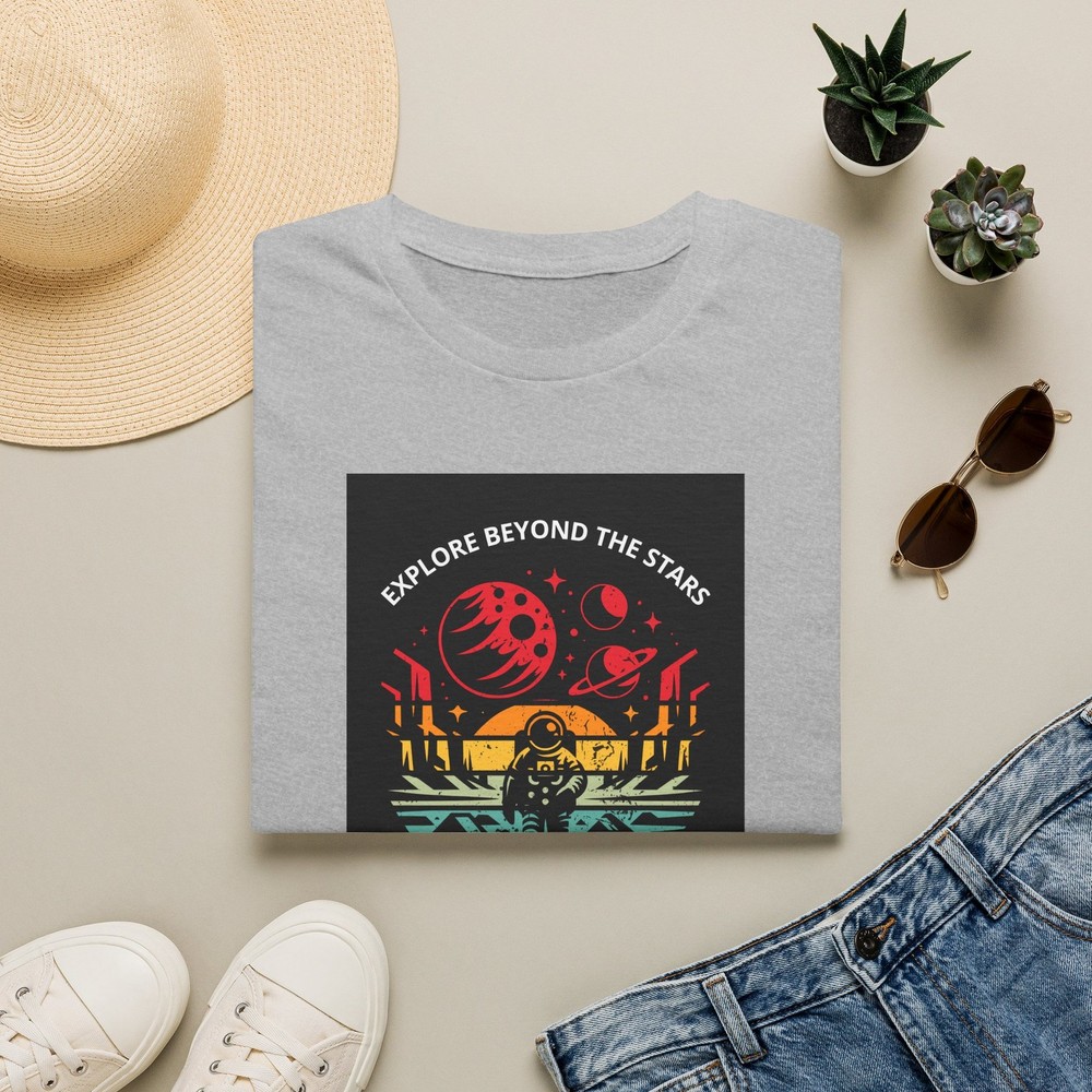 Explore Beyond the Stars T-Shirt | Retro Space Adventure Graphic