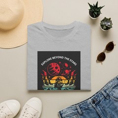 Explore Beyond the Stars T-Shirt | Retro Space Adventure Graphic