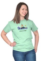 Life is Crap Surfer Beach Vacation Gift Womens or Mens Crewneck T Shirt Tee