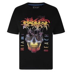 Mens KAM Big Size Summer Skull Cotton T- Shirt Short Sleeve Casual 2XL-8XL