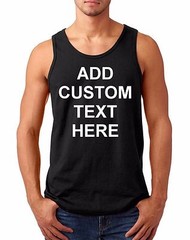 Mens Tank Top Custom Personalized Shirts Your Own Text Business Name Gift Shirt