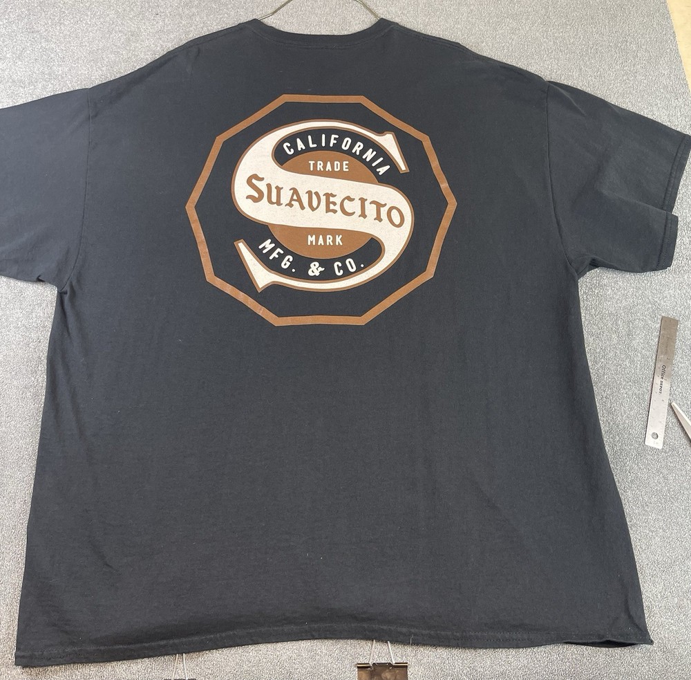 Suavecito California MFG & Co. Trade Mark Black T-Shirt Size 2XL Great Condition