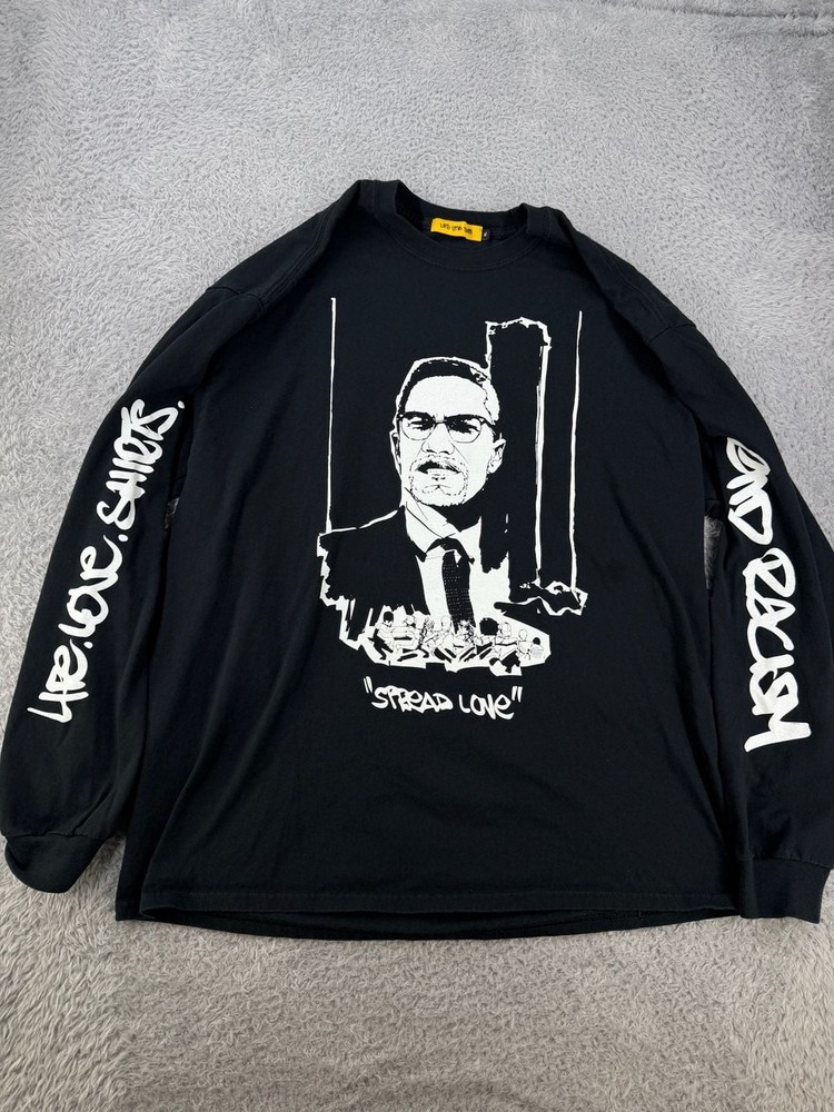 Life Love Shirts Malcolm X Spread Love Long Sleeve T-Shirt XL