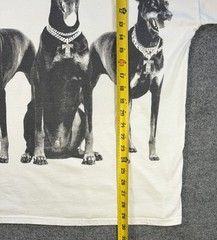 Death Row Records Doberman Dogs White Shirt Snoop Dog Size Large Preowned