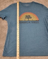 Lucky Brand Los Angeles Large T-Shirt Blue Joshua Tree Cotton Polyester Rayon