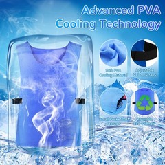 Cooling Ice Vest for Men Women Reusable, Lightweight & Sweat-Absorbent