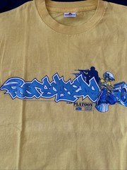 Vintage Yellow Graphic Graffiti Alstyle Apparel T-Shirt Size Large 90s Hip Hop