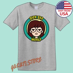 Daria Sick Sad World Men’s Grey T-Shirt Size S-5XL