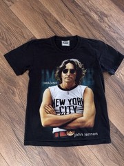 VTG 90s John Lennon Imagine T Shirt Single Stitch The Roxx Tag Medium Portrait