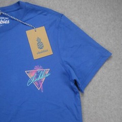 Chubbies Mens S T-Shirt NWT Blue Weekender Retro Graphic Print Short Sleeve