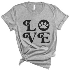LOVE – pet dog cat lover Funny Soft Unisex Men Women Tee Shirt
