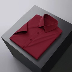New Men’s Business Casual Solid Color Short Sleeved Shirt for Summer Fashion No