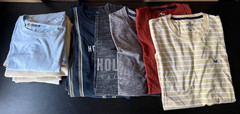 Lot of 12 HOLLISTER Mens Sz Small T Shirts Short Sleeve Mixed Colors