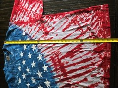 Liquid Blue American Flag Tie Dye USA All Over Print 2XL BIG Red White Blue NWOT