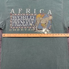 Vintage Galt Sand Mens Tee XL Africa Safari World Preserve Cheetah Made In USA