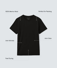 Unbound Merino 100% Superfine Wool T-Shirts Mens Small Lot 2 NWOT Black/ Sedona