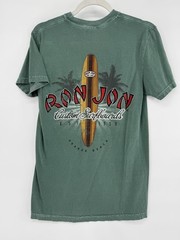 Ron Jon Surf Shop Shirt Sz Small Surf Longboard Orange Beach Surfboard Graphic