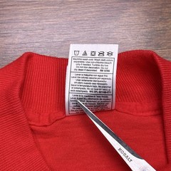 Vintage Fruit Of The Loom Mock Neck Long Sleeve Tee Shirt Mens Medium FOTL New