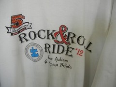 XL Long Sleeve T- Shirt/ Motorcycle Rock & Roll Ride For Spina Bifida & Autism