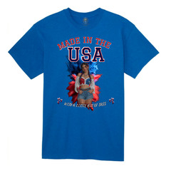 Made In The USA With A Little Bit Of Sass Patriotic Pin Up Shirt S-3XL