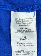Athletic Works Men’s 2XL (50-52) Solid Blue T-Shirt Lightweight Breathable