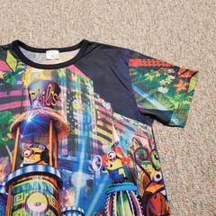 Despicable Me Minions Shirt Mens XL Colorful Neon City Universal Japan Exclusive