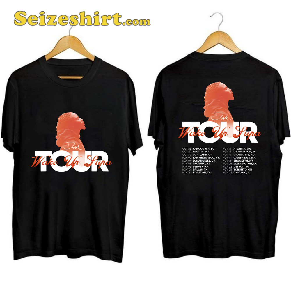 D Smoke Wake Up Supa Tour T-Shirt 2 Sides Unisex S-5XL