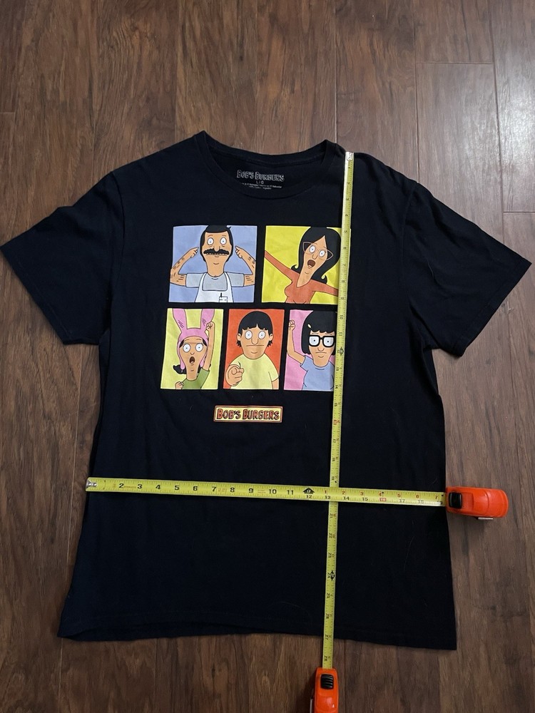 Bob’s Burgers Graphic Tee Black L/G Short Sleeve Crew Neck Cotton Knit