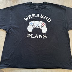 Men’s Weekend Plans Game Controller Black Graphic T-Shirt