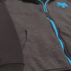 Y2K Zoo York Two Tone Black/Grey Skater Full Zip Hoodie XL(Missing Hood String)