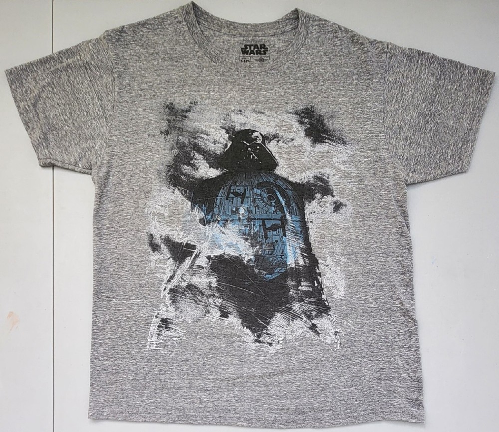 Star Wars Darth Vader Death Star Empire Grey Medium Poly/Cotton/Rayon T-shirt