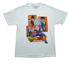 Dragon Ball Z New Adult T-Shirt – Gohan Over Portraits with Orange Background