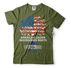 American Grown Salvadoran Roots Shirt El Salvador Shirt El Salvador Flag Tee
